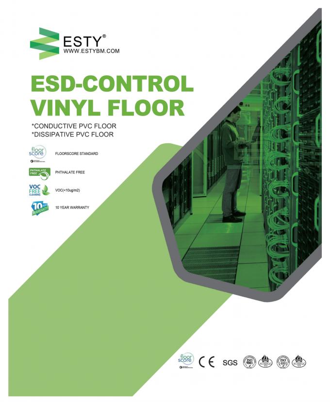 Esd Control Anti Static Pvc Flooring Used In Electronic Plant
