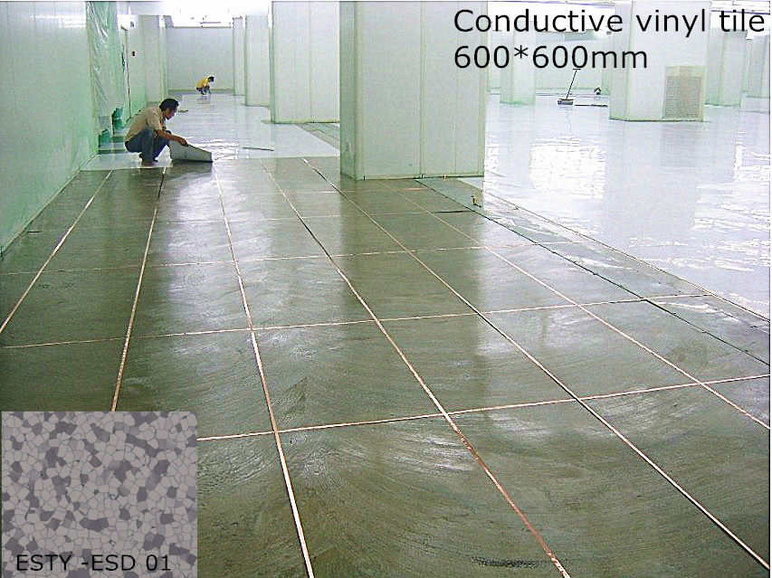 Anti Slip Static Conductive Flooring, Anti Static Floor Tiles Vinyl