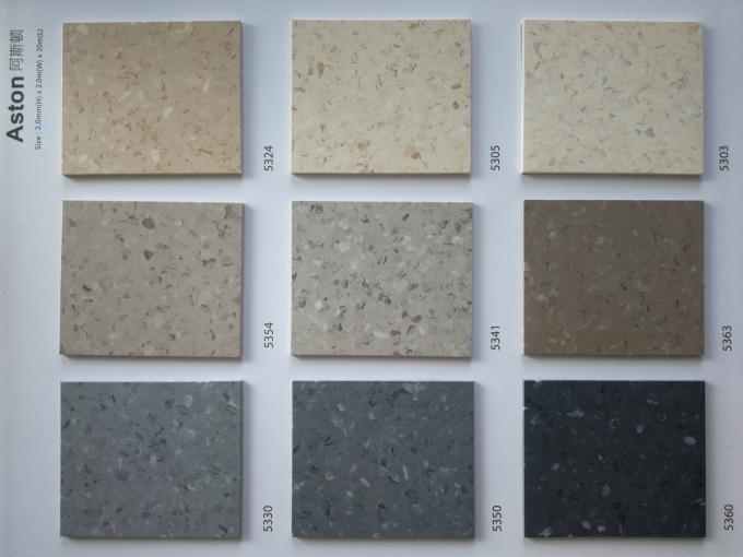 2mm Thickness Homogeneous PVC Flooring Used For Hotel / Library / School 0