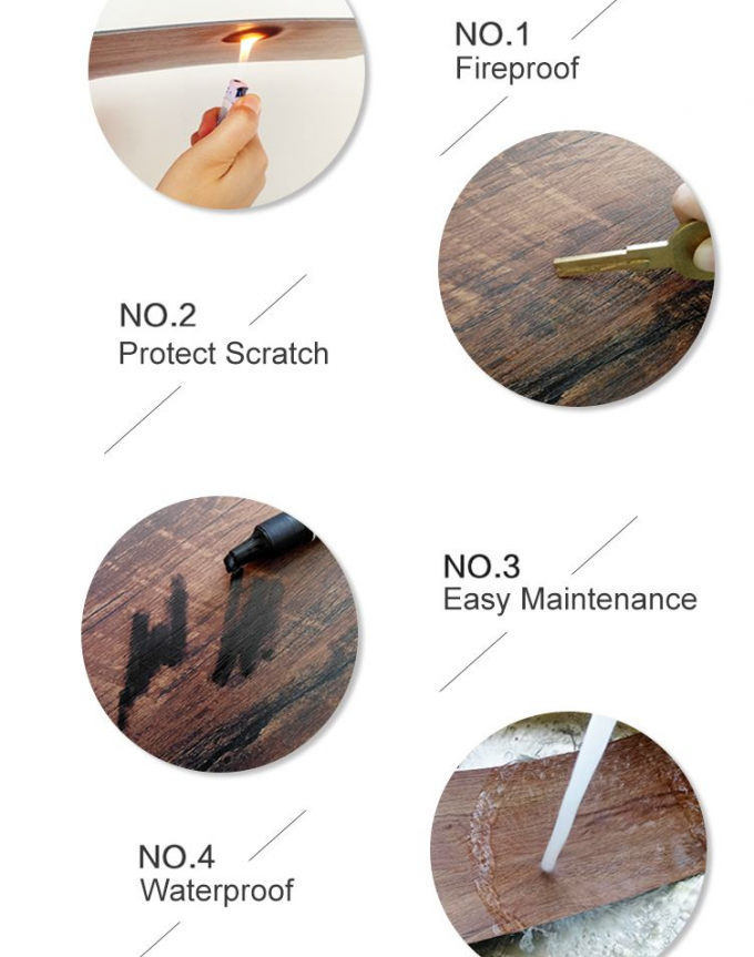 5mm Vinyl Floor Rigid Spc Vinyl Plank Flooring Comfortable Unilin Click System 3